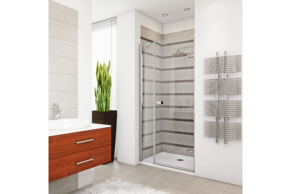 Душевая дверь в нишу GuteWetter Trend Door GK-862BP правая 105 см стекло бесцветное Two, профиль хром, распашная