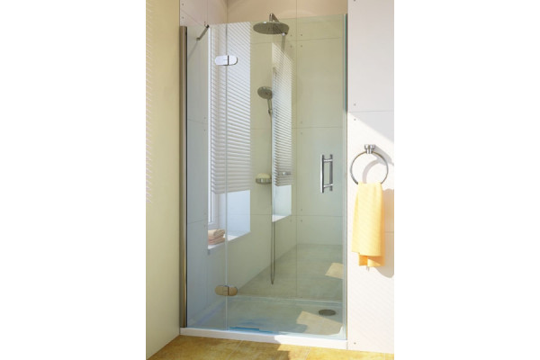Душевая дверь в нишу GuteWetter Lux Door GK-102 левая 90 см стекло бесцветное, профиль хром, распашная