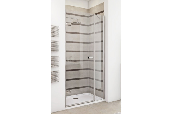 Душевая дверь в нишу GuteWetter Trend Door GK-862BP левая 95 см стекло бесцветное Two, профиль хром, распашная