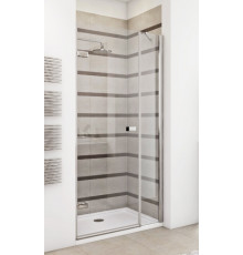 Душевая дверь в нишу GuteWetter Trend Door GK-862BP левая 133 см стекло бесцветное Two, профиль хром, распашная