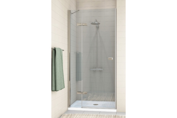 Душевая дверь в нишу GuteWetter Trend Door GK-862AP левая 103 см стекло бесцветное Two, профиль хром, распашная