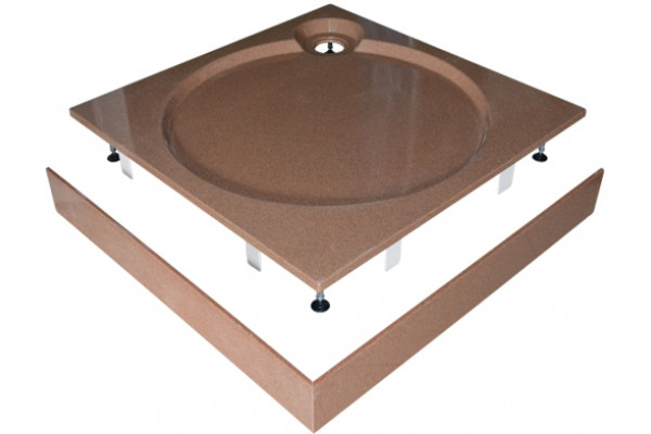 Поддон для душа GuteWetter Deluxe 100x100x16 Q терракот квадратный, средний