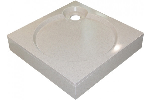 Поддон для душа GuteWetter Deluxe 90x90x16 Q бежевый квадратный, средний