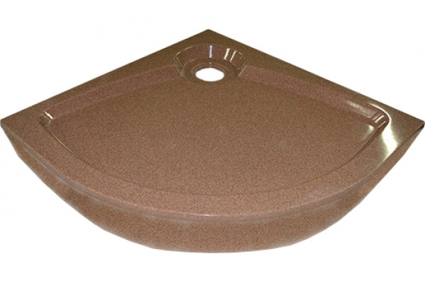Поддон для душа GuteWetter Deluxe 80x80x16 R терракот четверть круга, средний