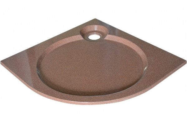 Поддон для душа GuteWetter Deluxe 100x100x2 R терракот четверть круга, низкий