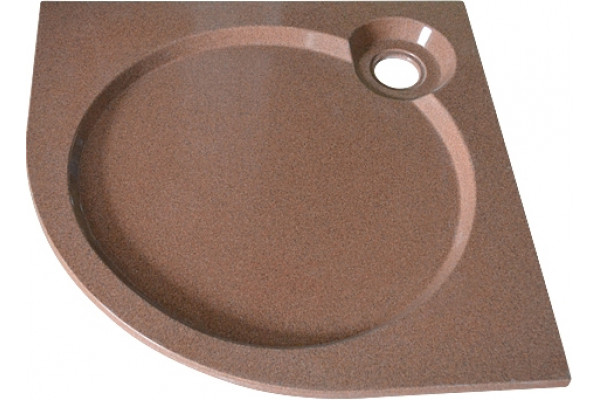 Поддон для душа GuteWetter Deluxe 100x100x2 R терракот четверть круга, низкий