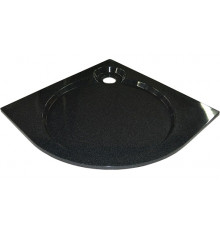 Поддон для душа GuteWetter Deluxe 100x100x2 R черный четверть круга, низкий