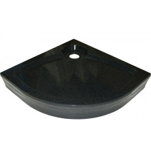 Поддон для душа GuteWetter Deluxe 80x80x16 R черный четверть круга, средний