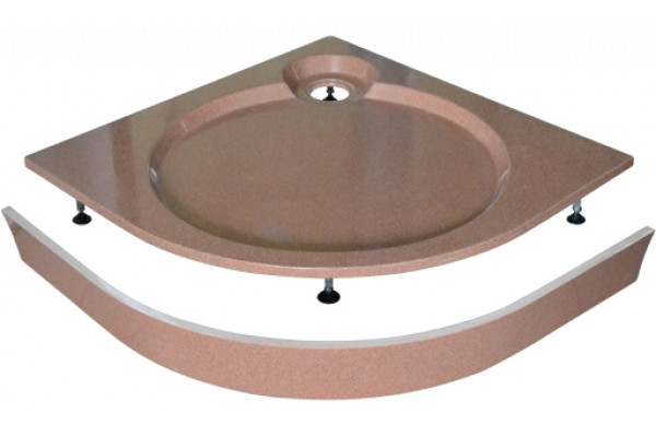 Поддон для душа GuteWetter Deluxe 100x100x16 R терракот четверть круга, средний