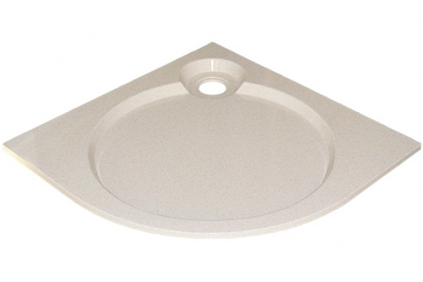 Поддон для душа GuteWetter Deluxe 90x90x2 R бежевый четверть круга, низкий