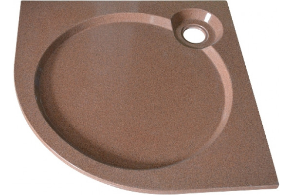 Поддон для душа GuteWetter Deluxe 90x90x2 R терракот четверть круга, низкий