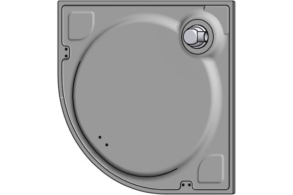 Поддон для душа GuteWetter Deluxe 90x90x2 R терракот четверть круга, низкий