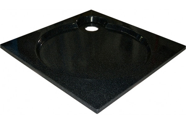 Поддон для душа GuteWetter Deluxe 80x80x2 Q черный квадратный, низкий