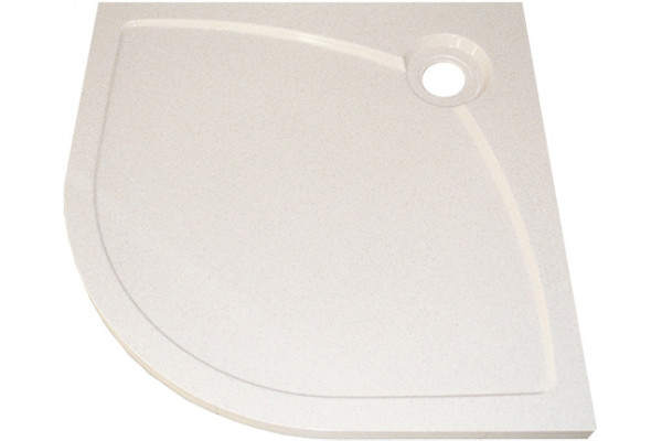 Поддон для душа GuteWetter Deluxe 90x90x4 R бежевый четверть круга, низкий