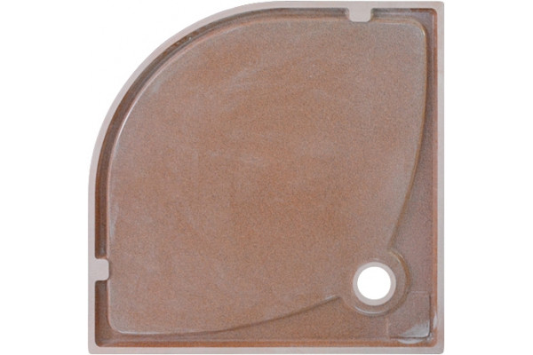Поддон для душа GuteWetter Deluxe 90x90x4 R терракот четверть круга, низкий