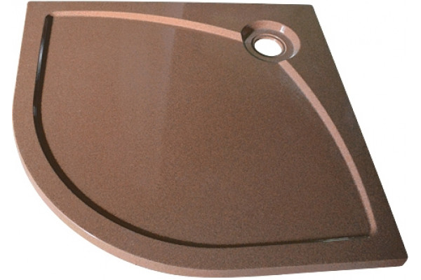 Поддон для душа GuteWetter Deluxe 100x100x4 R терракот четверть круга, низкий