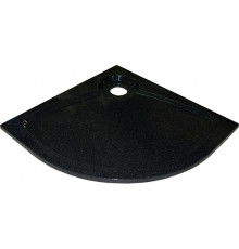 Поддон для душа GuteWetter Deluxe 90x90x4 R черный четверть круга, низкий