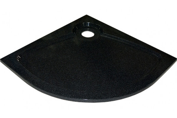 Поддон для душа GuteWetter Deluxe 90x90x4 R черный четверть круга, низкий