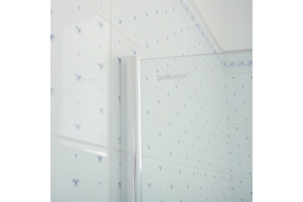 Шторка на ванну GuteWetter Lux Pearl GV-601A левая 60 см стекло бесцветное, профиль хром в современном стиле