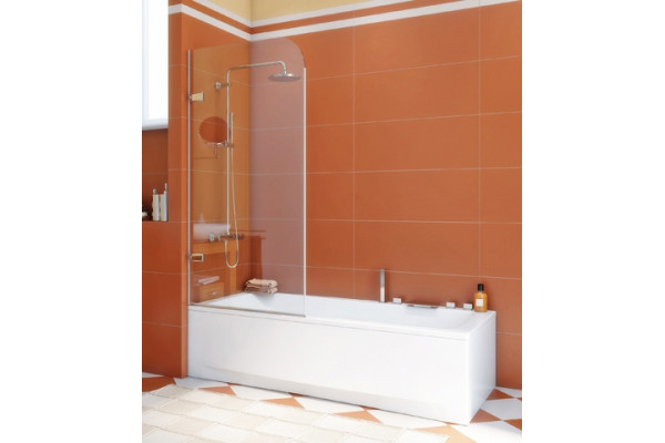 Шторка на ванну GuteWetter Trend Pearl GV-861B левая 60 см стекло бесцветное, фурнитура хром, распашная