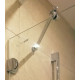 Шторка на ванну GuteWetter Lux Pearl GV-001A левая 70 см стекло бесцветное, фурнитура хром в современном стиле