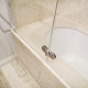 Шторка на ванну GuteWetter Lux Pearl GV-102 левая 90 см стекло бесцветное, профиль хром, складная
