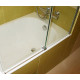 Шторка на ванну GuteWetter Slide Pearl GV-862 правая 80 см стекло бесцветное, профиль хром, раздвижная