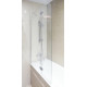 Шторка на ванну GuteWetter Lux Pearl GV-102A левая 80 см стекло бесцветное, профиль хром, распашная