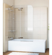 Шторка на ванну GuteWetter Trend Pearl GV-862A левая 120 см стекло бесцветное, фурнитура хром, распашная