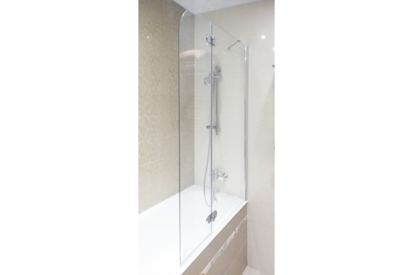 Шторка на ванну GuteWetter Lux Pearl GV-102A правая 80 см стекло бесцветное, профиль хром, распашная