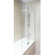 Шторка на ванну GuteWetter Lux Pearl GV-102A правая 90 см стекло бесцветное, профиль хром, распашная