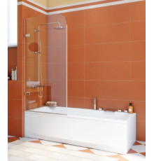 Шторка на ванну GuteWetter Trend Pearl GV-861B левая 80 см стекло бесцветное, фурнитура хром, распашная