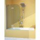 Шторка на ванну GuteWetter Lux Pearl GV-102A левая 90 см стекло бесцветное, профиль хром, распашная