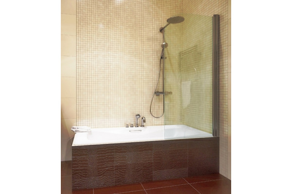 Шторка на ванну GuteWetter Lux Pearl GV-601 правая 70 см стекло бесцветное, профиль хром, распашная