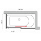 Шторка на ванну GuteWetter Slide Part GV-863A правая 160x70 см стекло бесцветное, профиль хром, раздвижная