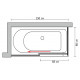 Шторка на ванну GuteWetter Slide Part GV-863A левая 150x80 см стекло бесцветное, профиль хром, раздвижная