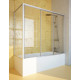 Шторка на ванну GuteWetter Practic Part GV-413 правая 155x80 см стекло бесцветное, профиль матовый хром, раздвижная