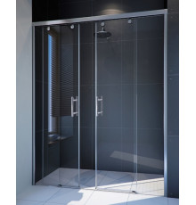 Душевая дверь в нишу GuteWetter Slide Door GK-864 150 см стекло бесцветное, профиль хром, раздвижная