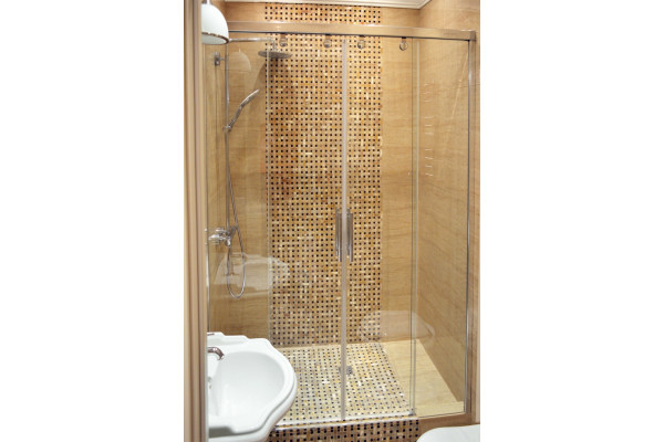 Душевая дверь в нишу GuteWetter Slide Door GK-864 160 см стекло бесцветное, профиль хром, раздвижная