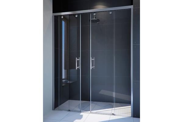 Душевая дверь в нишу GuteWetter Slide Door GK-864 120 см стекло бесцветное, профиль хром, раздвижная