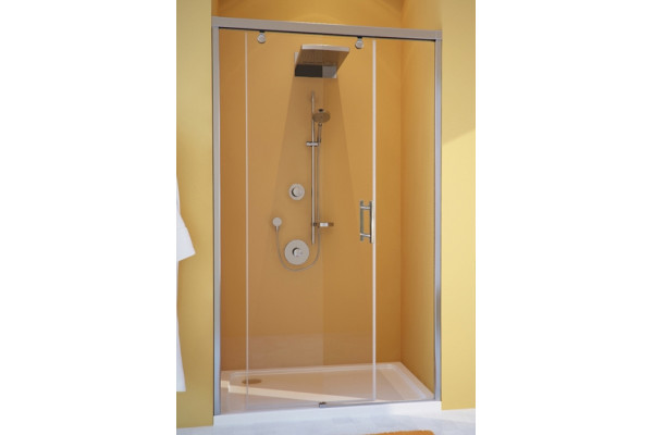 Душевая дверь в нишу GuteWetter Slide Door GK-862 левая 140 см стекло бесцветное, профиль хром, раздвижная