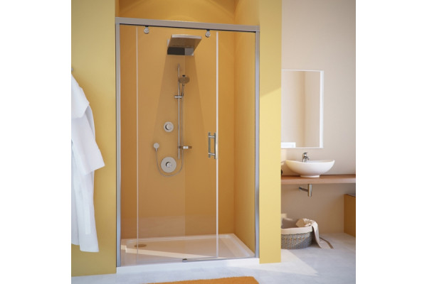 Душевая дверь в нишу GuteWetter Slide Door GK-862 левая 140 см стекло бесцветное, профиль хром, раздвижная
