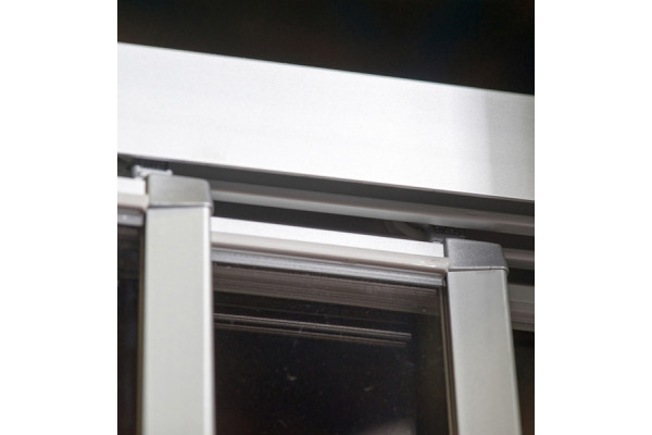 Душевой уголок GuteWetter Practic Rectan GK-403 левая 135x80 см стекло бесцветное, профиль матовый хром, прямоугольный, двери раздвижные