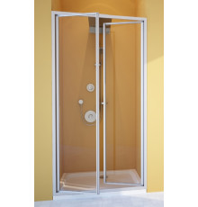 Душевая дверь в нишу GuteWetter Practic Door GK-402 93-97 см стекло бесцветное, профиль матовый хром, распашная