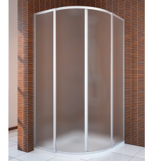 Душевой уголок GuteWetter Practic Round GK-401 100 см стекло матовое, профиль матовый хром, четверть круга, двери раздвижные