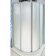 Душевой уголок GuteWetter Practic Round GK-401 100 см стекло матовое, профиль матовый хром, четверть круга, двери раздвижные