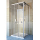Душевой уголок GuteWetter Practic Square GK-433 90x90 см стекло бесцветное, профиль матовый хром, квадратный, двери раздвижные