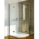 Душевой уголок GuteWetter Lux Meliori GK-102 100x100 см стекло бесцветное, профиль хром, четверть круга, двери распашные