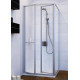 Душевой уголок GuteWetter Practic Square GK-402 левая 95x95 см стекло бесцветное, профиль матовый хром, квадратный, двери распашные