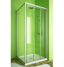 Душевой уголок GuteWetter Practic Square GK-403 правая 115x115 см стекло бесцветное, профиль матовый хром, квадратный, двери раздвижные